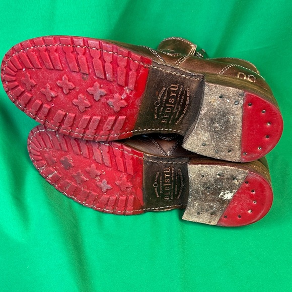 Bed Stu Dark Brown Leather Combat Boots - Picture 3 of 4